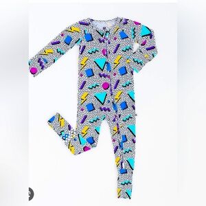 Vibrant Geometric Kids Footie